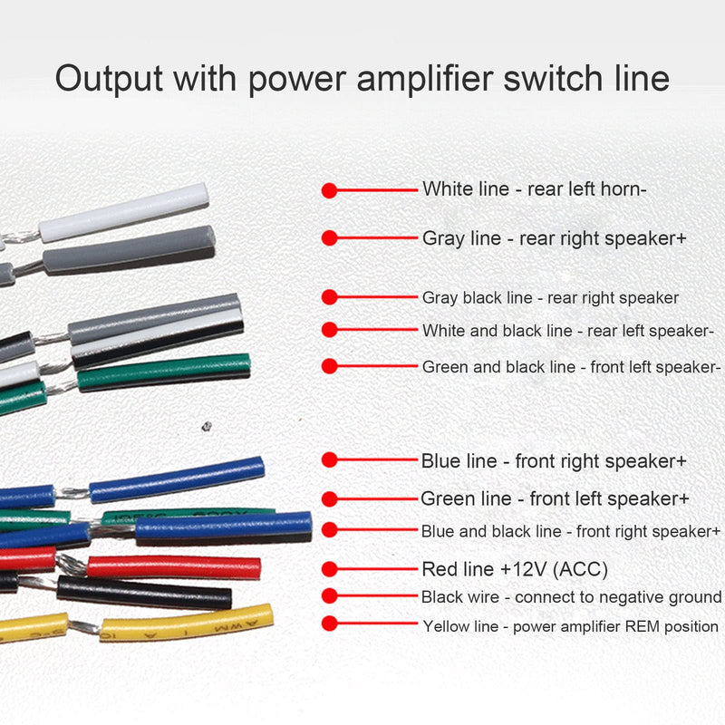 [Australia - AusPower] - Audio Converter, 4 Channel Audio Impedance Converter High Low R CA Line Car Stereo Radio Speaker Frequency Filter for Car Power Amplifier 