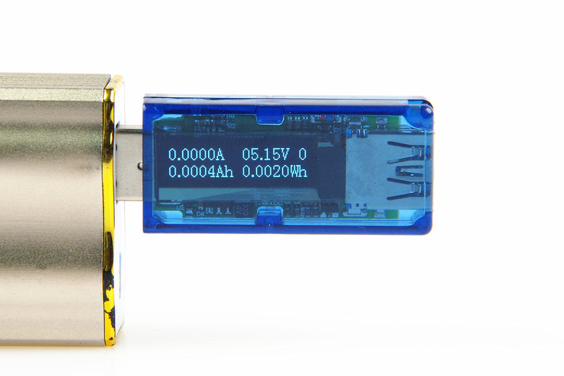 [Australia - AusPower] - USB Digital Power Meter Tester USB 3.0 Integrated Measuring Instrument Voltage 4-24.00V & Current 0-3A & Temperature & Capacity & Energy One Screen Display　Whtie 