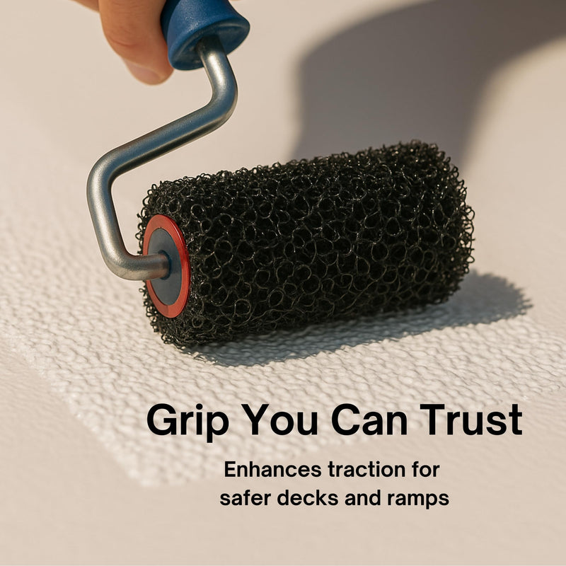 KiwiGrip Roller for Non-Skid Coating Application - Black, 4-Inch - Creates Aggressive or Fine Grip Surface on Boats, Decks, Ramps or Steps - KG-102-04 | Non-Skid Coating Application, Creates Aggressive or Fine Grip Surface on Boats, Decks, Ramps or Ste...