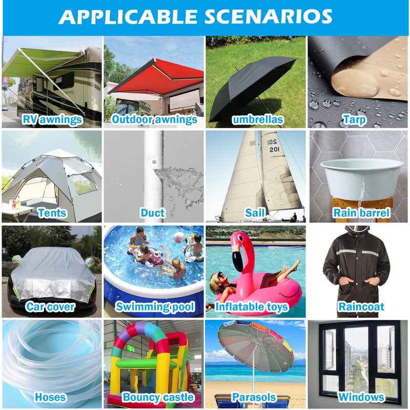 Clear Heavy Duty Repair Tape for Outdoor Fabric, Awning, RV Roof, Underbelly, Tarp, Tent, Sail and Boat Cover - Repair Patch