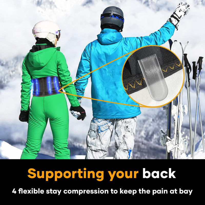 [Australia - AusPower] - PLUS Lower Back Brace for Lifting at Work with Ergonomic Dimensional Lumbar Pad - Back Support Belt for Pain Relief for Men and Women - Medical Grade Orthopedic Waist Compression (X-Large) Waist 37" to 43" (XL) Black Gold 