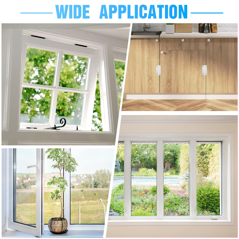 10 Pack Window Latch, White Sash Window Locks Window Latches Tilt Window Latch Cam Action Security Window Locks Replacement Window Locks for Horizontal Sliding Windows Double Hung White-10Pack
