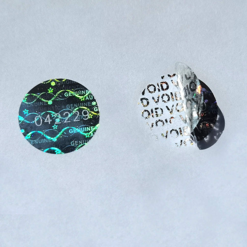 0.79 inch Silver High Security Tamper Evident Seal Warranty Void Original Genuine Authentic Hologram Labels/Stickers w/Unique Sequential Serial Numbering Tamper Proof Stickers(500) 0.79in 500pcs