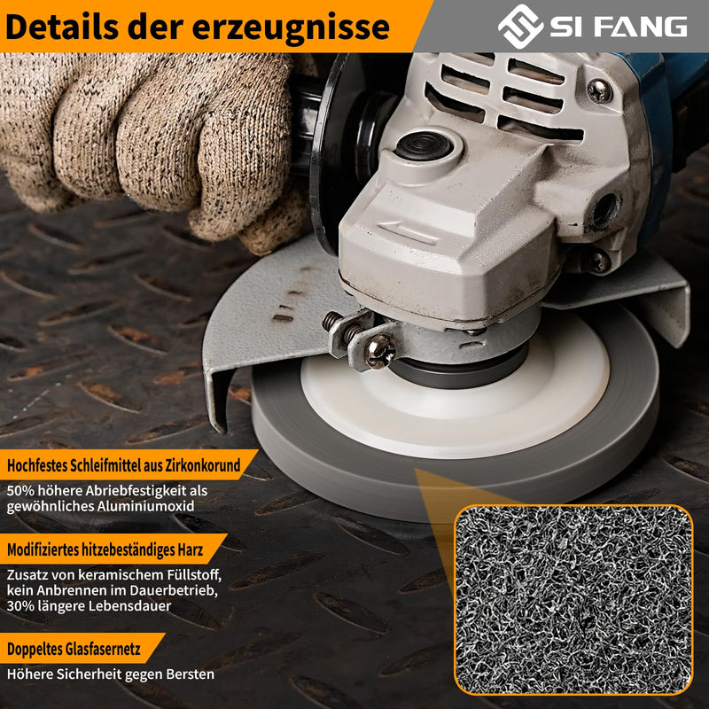 [Australia - AusPower] - SI FANG Nylon Fiber Polishing Disc for Angle Grinder, 115mm x 22mm Flap Grinding Disc Grinding Wheel Angle Grinder Polishing Tools for Stainless Steel Aluminum Metal Glass Wood (Pack of 5) 