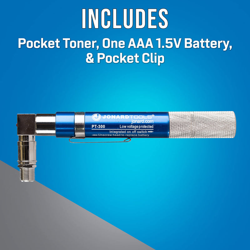 [Australia - AusPower] - Jonard PT-300 Voltage Protected Coax Cable Wire Tracer Pocket Continuity Tester & Toner with Audible Beep and LED 