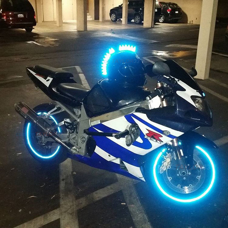 customTAYLOR33 (All Vehicles Blue High Intensity Grade Reflective Copyrighted Safety Rim Tapes (Must Select Your Rim Size), 17" (Rim Size for Most SportsBikes) 17" (Rim Size for Most SportsBikes)
