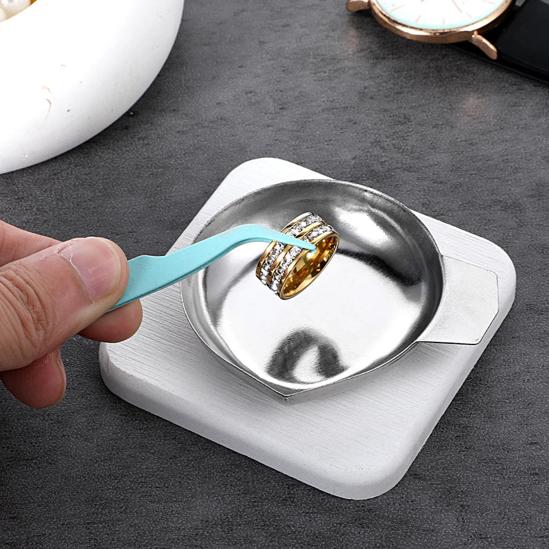 Set of 2 Weighing Plates, Electronic Scales Stainless Steel, Mini Counting Scales | weighing bowls cradle bowls measuring cups for jewelry liquids laboratory supplies kitchen