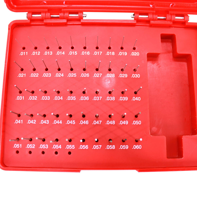 [Australia - AusPower] - HFS(R) M0 Plus Steel Pin Gage Set with Storage Case for Carpenters and Home Improvement 50 PCS 0.011-0.060" 0.011-0.060" M0 