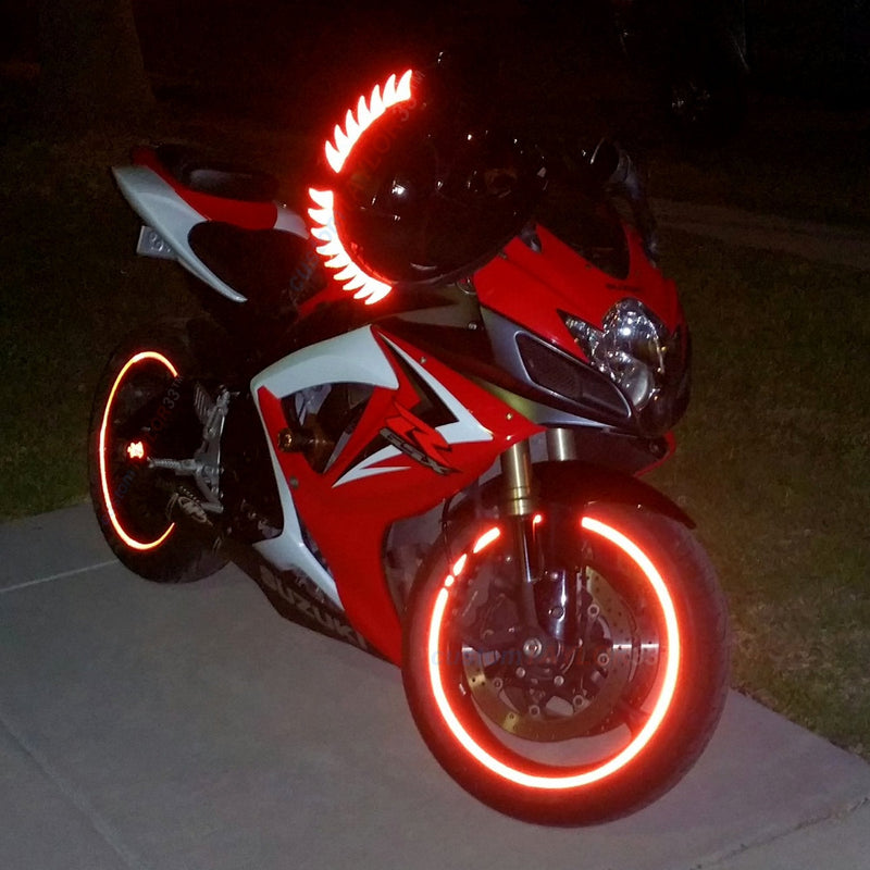 customTAYLOR33 (All Vehicles Red High Intensity Grade Reflective Copyrighted Safety Rim Tapes (Must Select Your Rim Size), 19"/20" (Combination Rim Size) 19"/20" (Combination Rim Size)