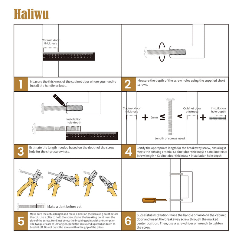 Haliwu 4 Pack 5 Inch Brushed Nickel and Black Cabinet Handles, 2 Tone Silver Drawer Pulls, Zinc Alloy Cabinet Hardware for Kitchen Cupboard Bathroom Dresser 5 Inch Hole Centers Black & Brushed Nickel
