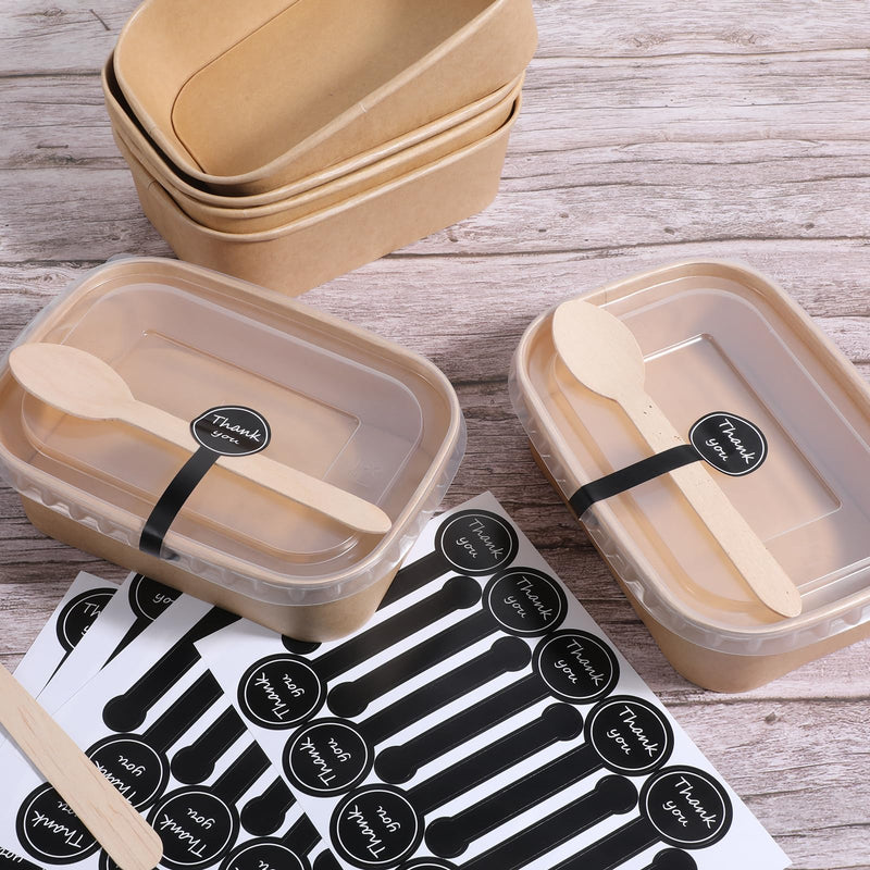 300 PCS Tamper Evident Labels for Food Packaging, Handmade Food Long Baking Seal Labels Black Self-Adhesive Foods Label for Bakery, Candy, Artisan Crafts Decorative Label