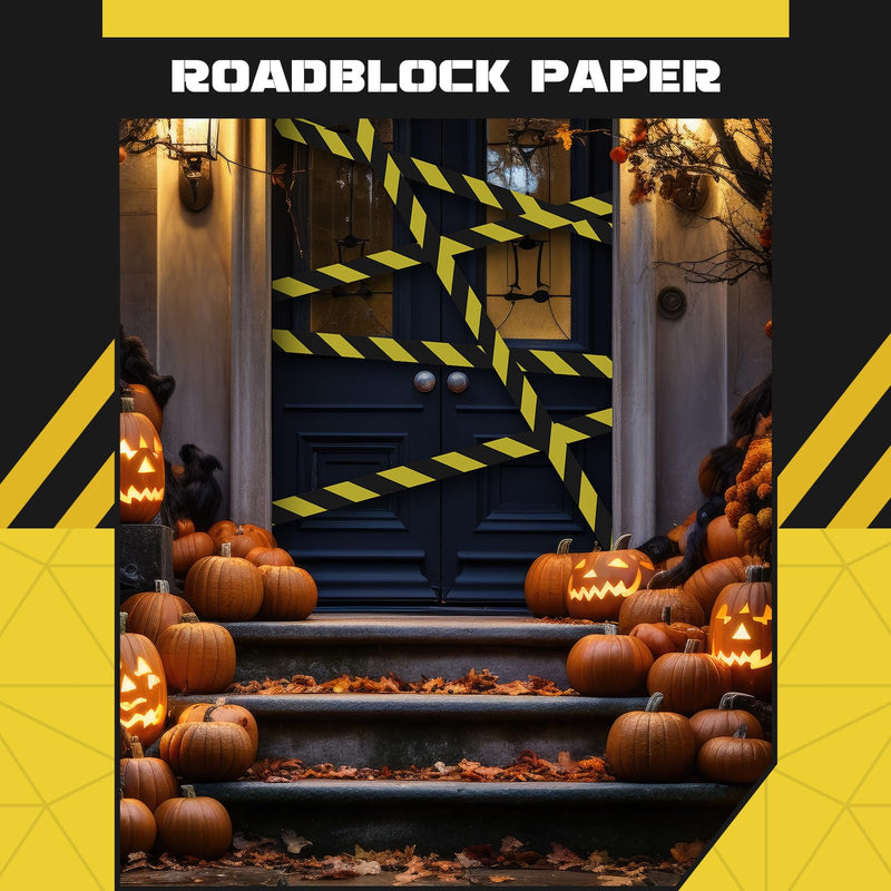 TaoBary 100 ft Crime Tape Caution Barricade Halloween 2 Rolls Tearable Warning Tape Safety Bright Yellow for Christmas Wedding Party Indoor Decor Prop(Yellow and Black Stripes) Yellow and Black Stripes