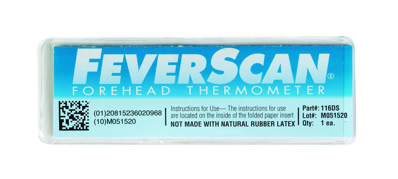 [Australia - AusPower] - FeverScan Forehead Strip Thermometer | 15-Second Readout | Safe & Reusable | No Batteries | Liquid Crystal Display | Made in The USA | Latex-Free 