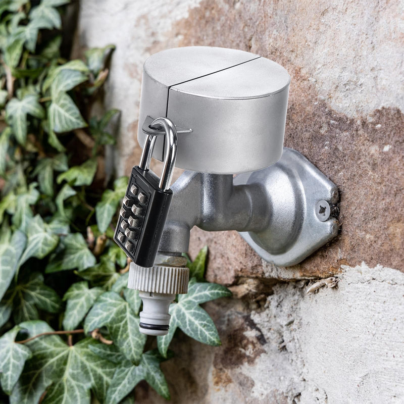 [Australia - AusPower] - Yarlung Outdoor Faucet Lock Gate Valve Lockout, Stainless Steel Faucet Protection Cover with Password Lock Prevent Water Theft, Faucet Knob Water Lock, Hose Bib Lock 