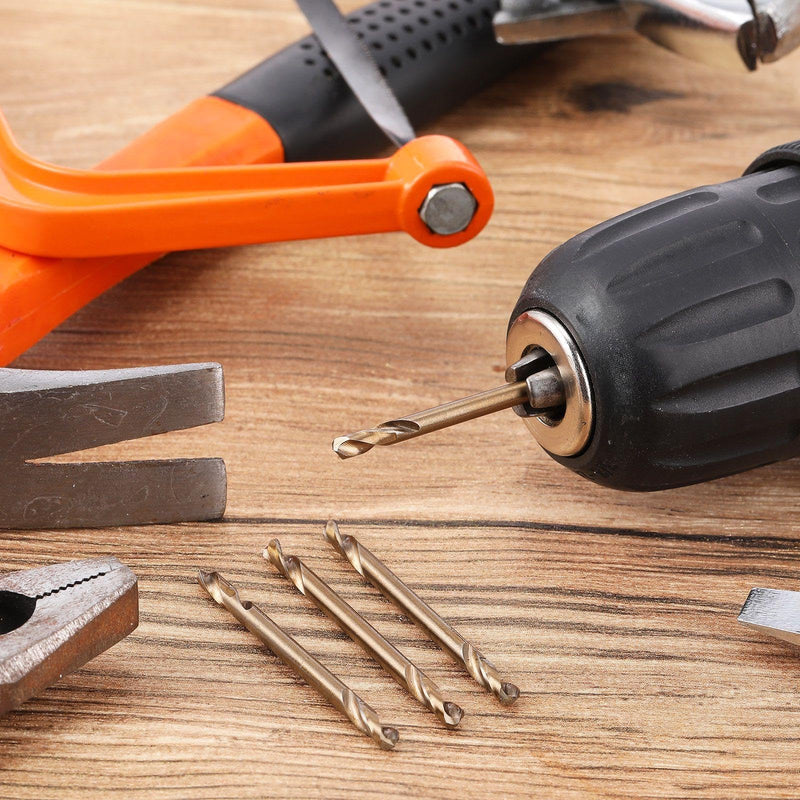 Lounsweer 90 Pcs Cobalt Drill Bits Double End Drill Bits for Hardened Steel Wood Cast Plastic High Speed Metal Stainless Steel Bit (1/8 Inch) 1/8 Inch