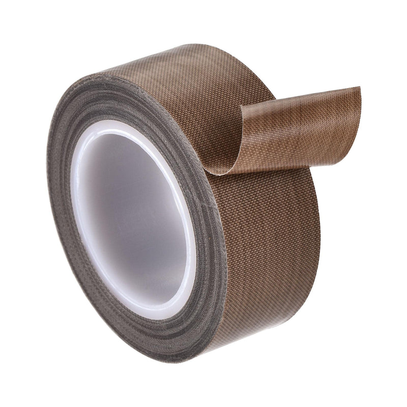 uxcell Heat Resistant Tape High Temperature Tape PTFE Film Adhesive Tape 25mm Width 10m 33ft Long Brown