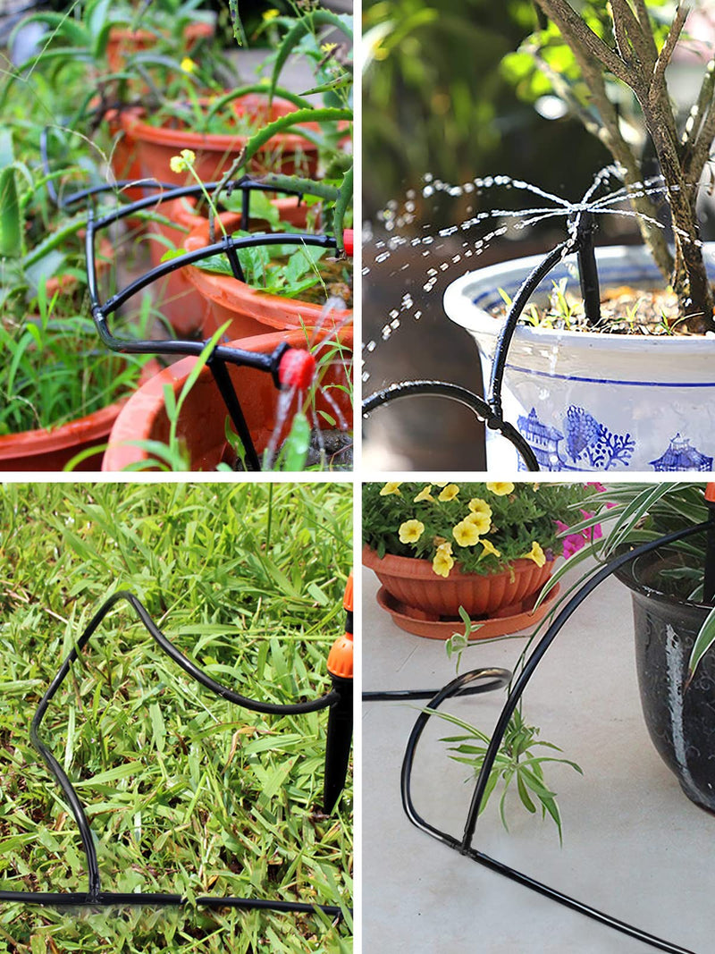 [Australia - AusPower] - 100pcs 1/4" Universal Barbed Tee Fittings, Kalolary Barbed Connectors Drip Irrigation for 1/4 Inch Water Hose Connectors 4mm/7mm Water Tube Drip Irrigation Watering System 100pieces 