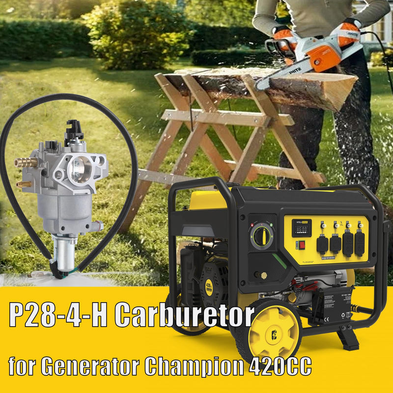 [Australia - AusPower] - P28-4-H 100155 Carburetor for Champion 9375/7500 Watt Dual Fuel Generator 100155 439CC 100296 71530 420CC 389cc 100165 model replace 47.131000.25 47.131000.28 