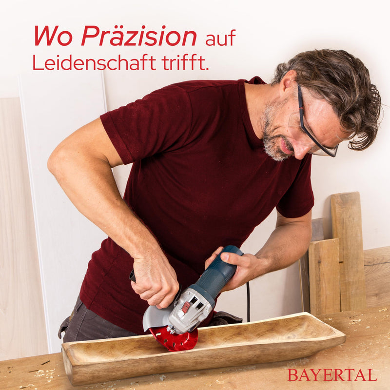[Australia - AusPower] - BAYERTAL® Rasp Disc 125 mm - Wood Grinding Disc for Angle Grinder | Flex Disc, Milling Disc, Sanding Disc, Wood Milling Wheel for Fast Sanding & Milling Raspel Ø 125 x 22,23 mm 