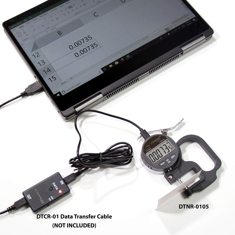 [Australia - AusPower] - Clockwise Tools Digital Thickness Gauge, DTGR-0055 0-0.4 inch/10mm, 0.0005"/0.01mm Resolution Resolution 0.0005"/0.01mm 