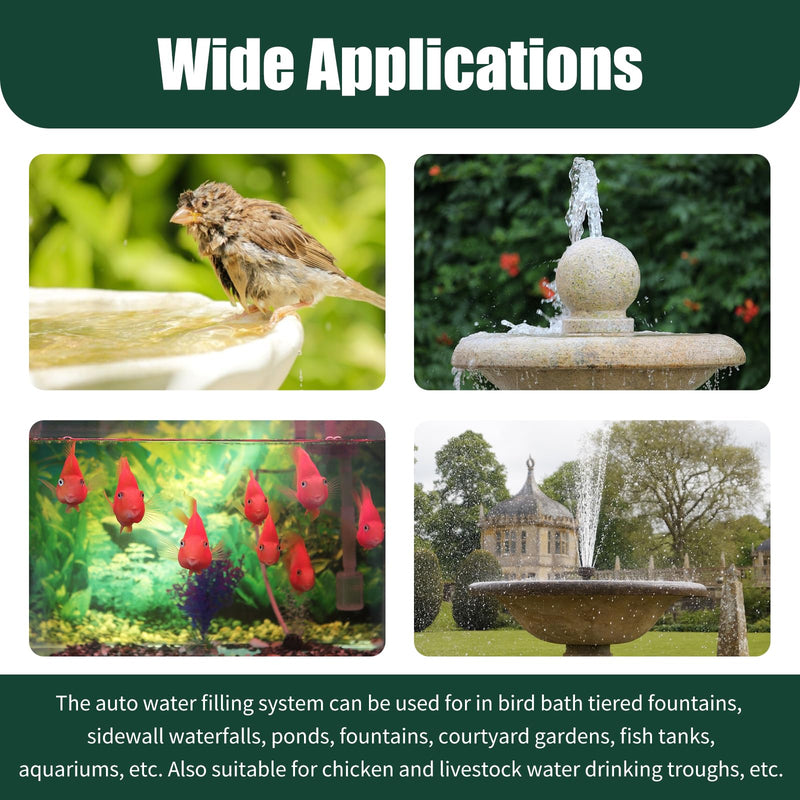 [Australia - AusPower] - Water Fountain Auto Fill System,Auto Water Leveler Float Valve Kit with Adjustable Arm for Outdoor Fountains,Ponds,Garden, Water Tank 