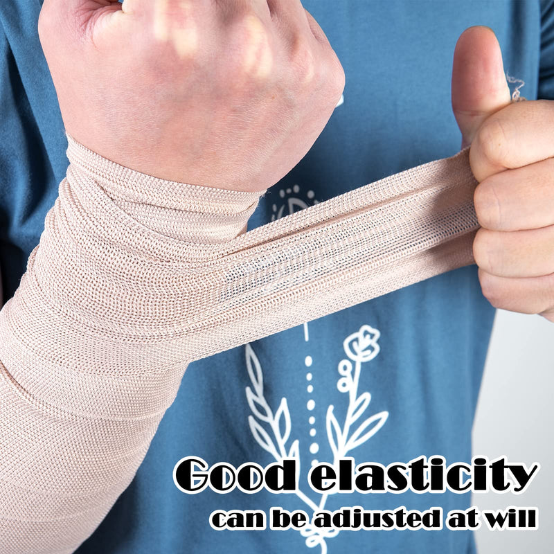 [Australia - AusPower] - 6 Rolls Elastic Bandage Wrap with 12 Extra Clips, 6 Inch X 15ft Compression Bandage Stretch Tape for Medical, Athletic Sport, Wrist, Arm, Leg Sprains, Calf, Ankle & Foot 