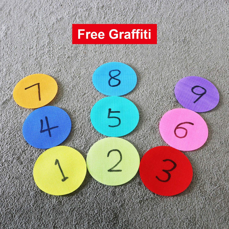 [Australia - AusPower] - Carpet Floor Spots Markers, Circles Dots for Teachers and Kids, 4 Inch 72 Pack, Flexible Classroom Rug Mats for Preschool Kindergarten Organization 