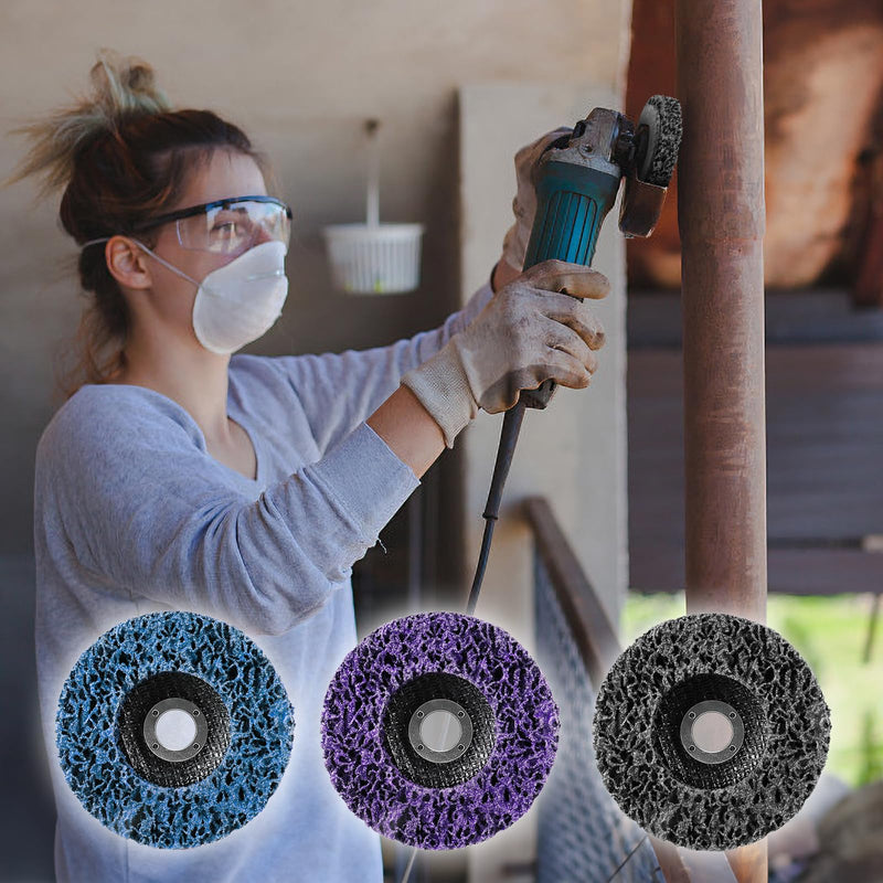 [Australia - AusPower] - 6PCS 4" x 5/8" Strip Discs for Angle Grinder, Paint Stripping Wheel for Removing Rust, Paint, Oxidation, Welds, Coating 4 inch 