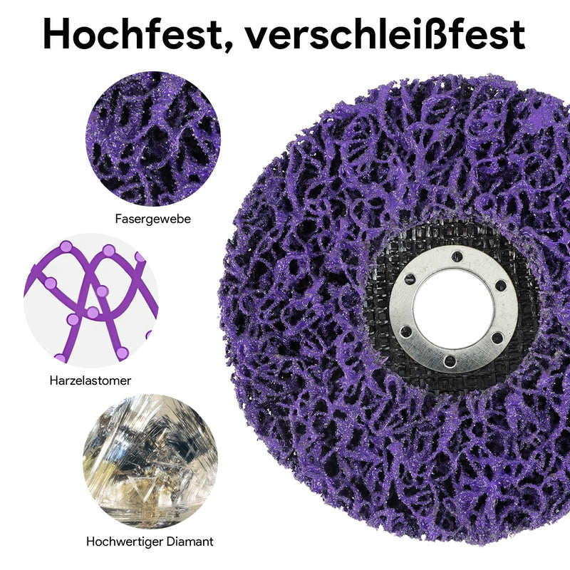 [Australia - AusPower] - Pack of 2 Wheel Hub Grinder, CSD Disc, 125 mm, Biscuit, Sanding Discs for Angle Grinder Discs, Grinding Disc, Angle Grinder, 125 Discs, Purple 