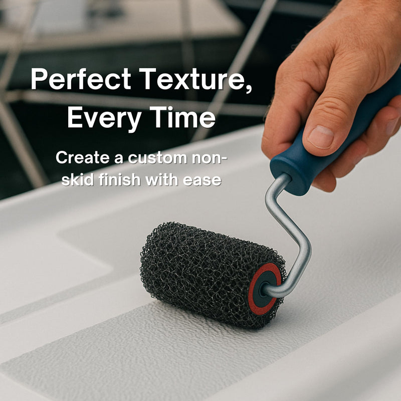 KiwiGrip Roller for Non-Skid Coating Application - Black, 4-Inch - Creates Aggressive or Fine Grip Surface on Boats, Decks, Ramps or Steps - KG-102-04 | Non-Skid Coating Application, Creates Aggressive or Fine Grip Surface on Boats, Decks, Ramps or Ste...