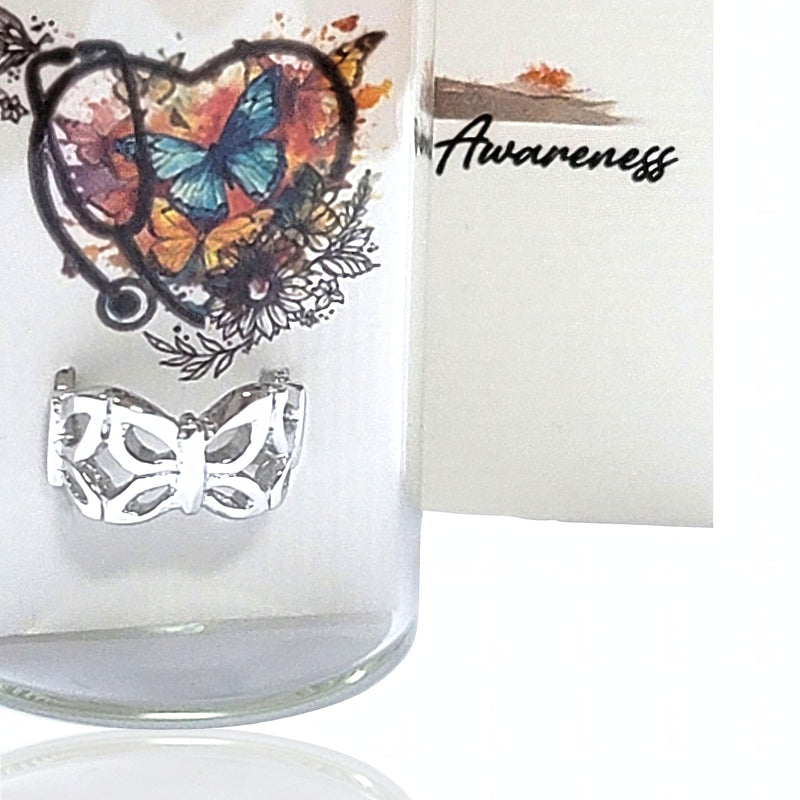 [Australia - AusPower] - QUINNLYN & CO. Butterfly Stethoscope Charm - Embrace Beauty and Transformation with this Graceful Accessory, Gift for RN Nurse 