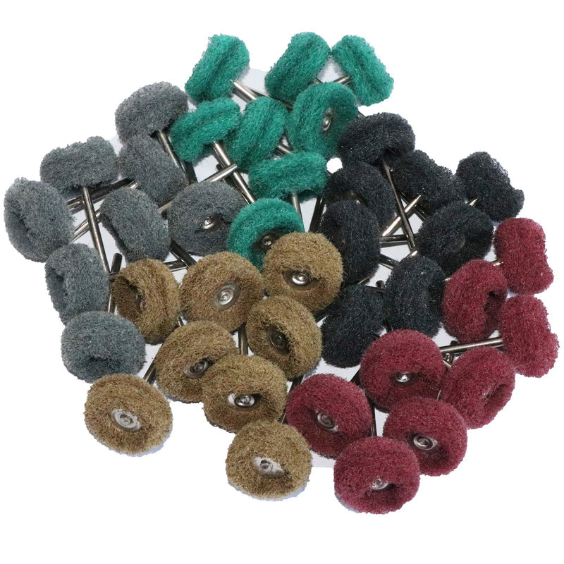 [Australia - AusPower] - 69Pcs Abrasive Wheel Buffing Polishing Wheel Wire Brushes Set for Rotary Tool Accessories,Shank 3mm Mini Brush Polishing Kit,for Power-Operated Grinders 