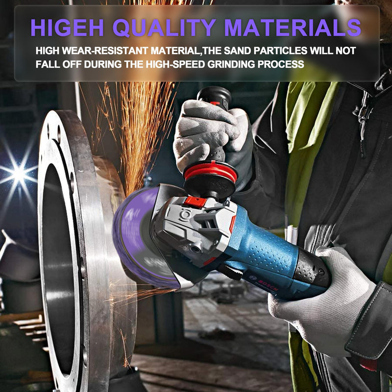 [Australia - AusPower] - 6-Pack 4-1/2” x 7/8” Paint Stripper Discs for Angle Grinder – Multi-Surface Rust & Paint Removal Wheels 2 Purple 2 Blue 2 Black 4-1/2 in - 6 pk 