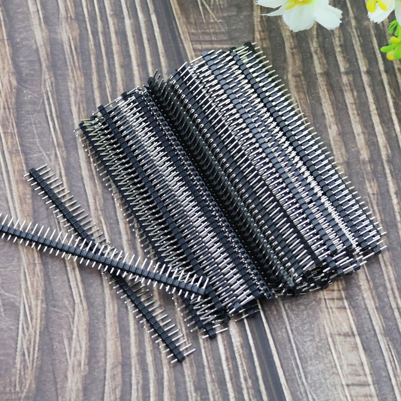 [Australia - AusPower] - 2.54 mm Pitch Straight Single Row Header Connector 1 x 40 Pins (50 Pieces) 
