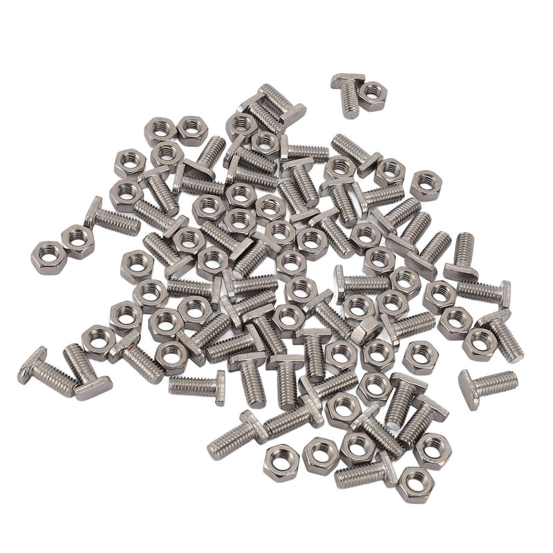 [Australia - AusPower] - Greenhouse Nuts Bolts Set, 50Set Stainless Steel M6x14 Bolts and M6 Hexagonal Nut Greenhouse Nuts Screws Assortment Set Green House Accessories 