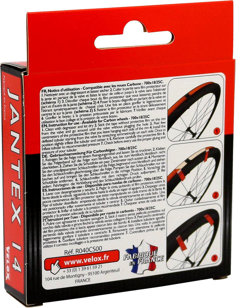 Velox Jantex 14 Tubular Rim Tape - 2 Wheels - R040CS00,Orange