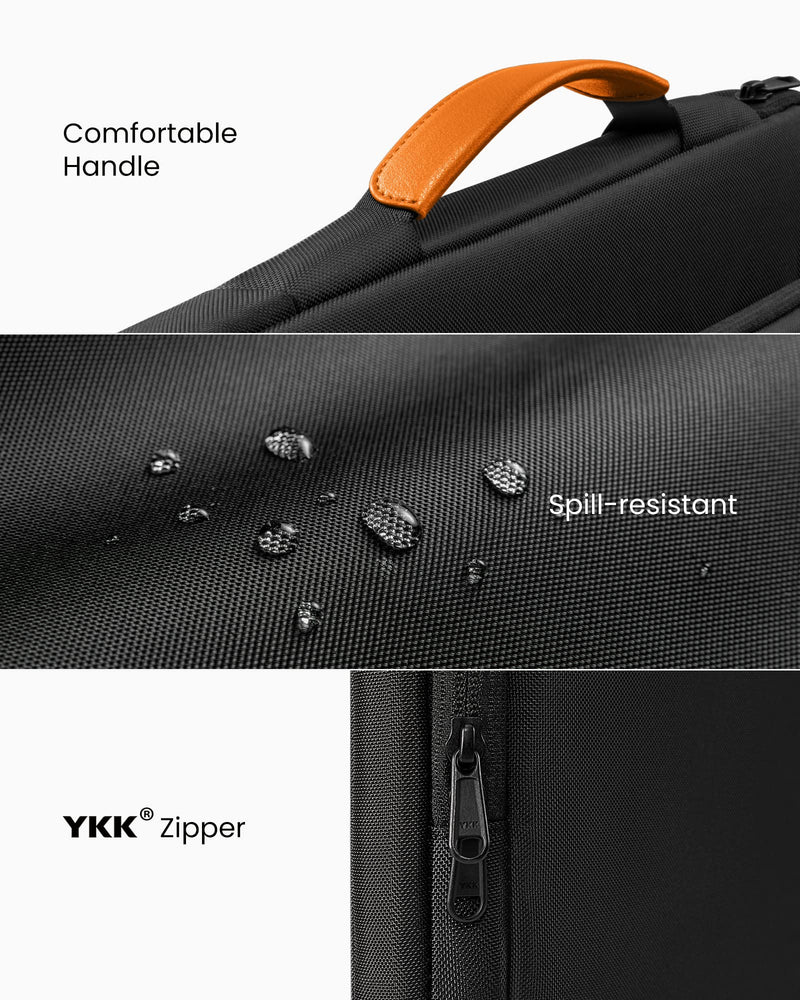 [Australia - AusPower] - tomtoc 360° Protective Laptop Sleeve for 13.5-14.4 Inch Surface Laptop 6/5/Studio 2/1, Surface Book, Water-Resistant Shockproof Carrying Case Bag for Acer Aspire/Swift, ASUS Vivobook/Zenbook 14, Black 13-13.5 Inch 