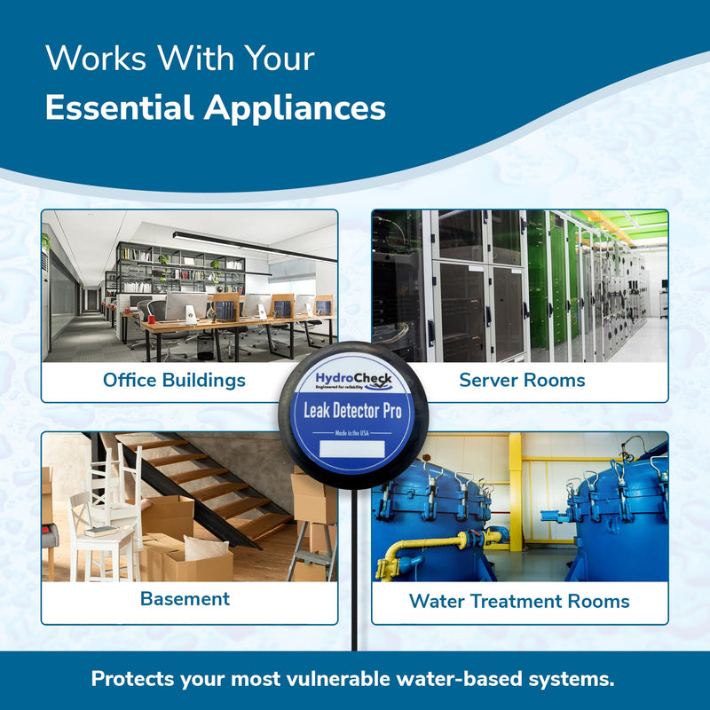 [Australia - AusPower] - Water Leak Detector Replacement Puck - Commercial Moisture Sensor Alarm System - High Amp Load Moisture Detectors for Home & Offices - Smart Water Leak Detection (Wiring Sold Separately) Puck Attachment 