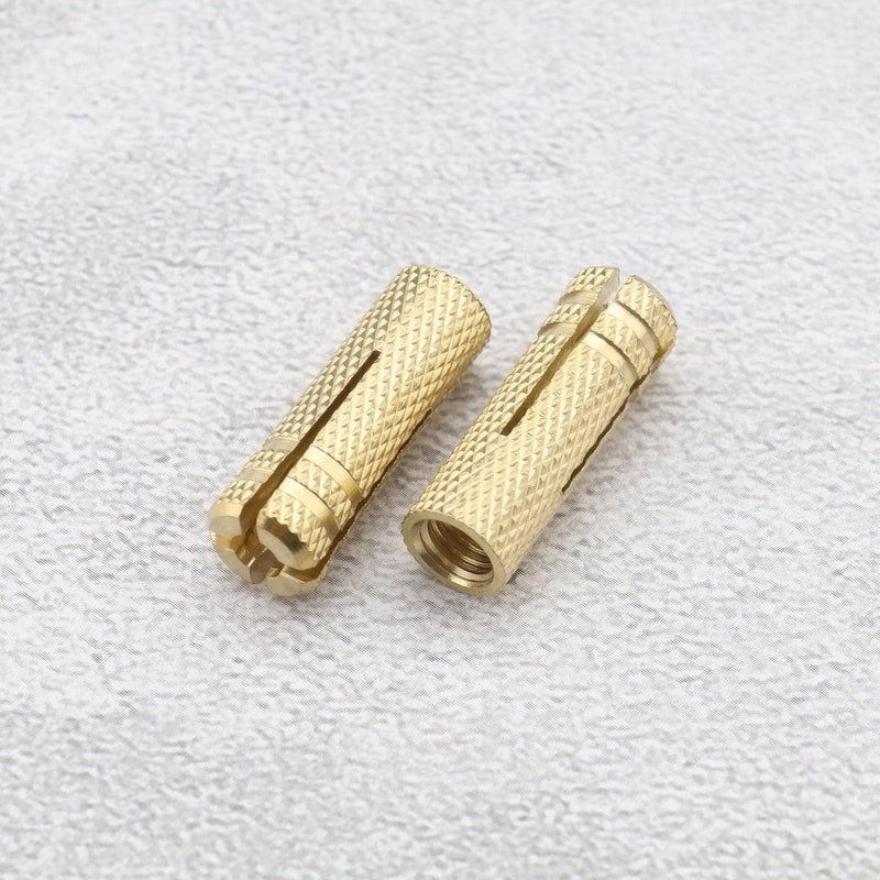[Australia - AusPower] - Create idea 20PCS M8 Drop in Anchors Brass Wall Anchor Expansion Bolt Sleeve Brass Plug Fastener Hardware for Anchoring into Concrete Solid Bricks 