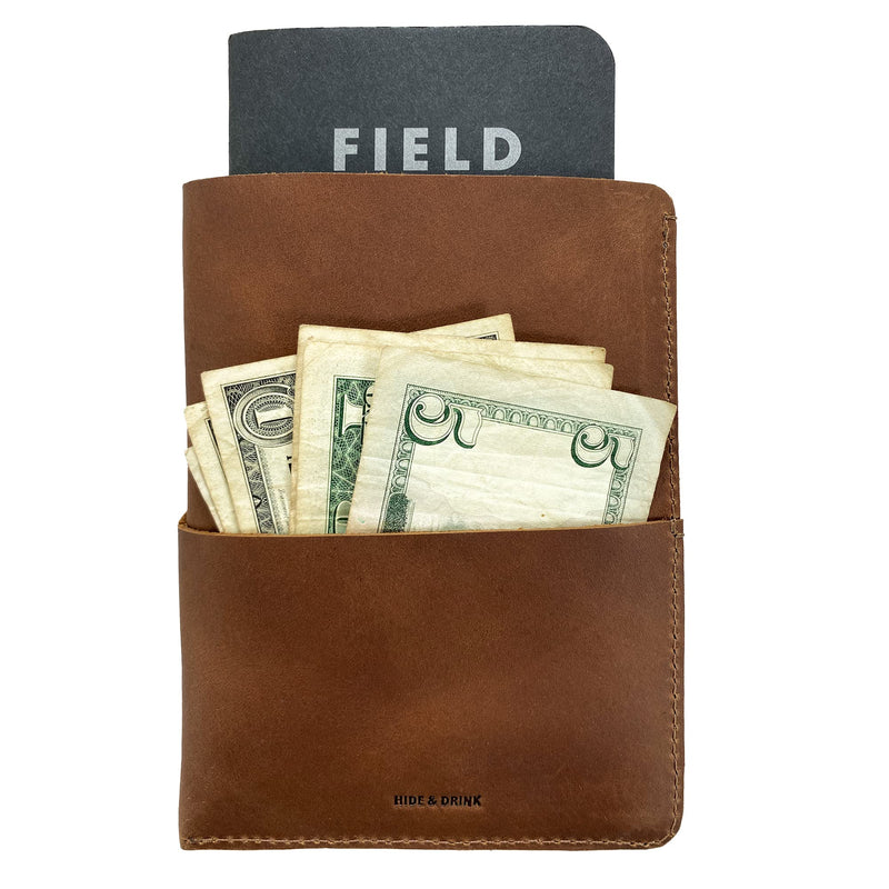 Hide & Drink, Rustic Multi-Tool Pocket Pouch Handmade from Full Grain Leather, Classic Multipurpose Bag, Compact Organizer, Camping Accessories - (Single Malt Mahogany) Single Malt Mahogany