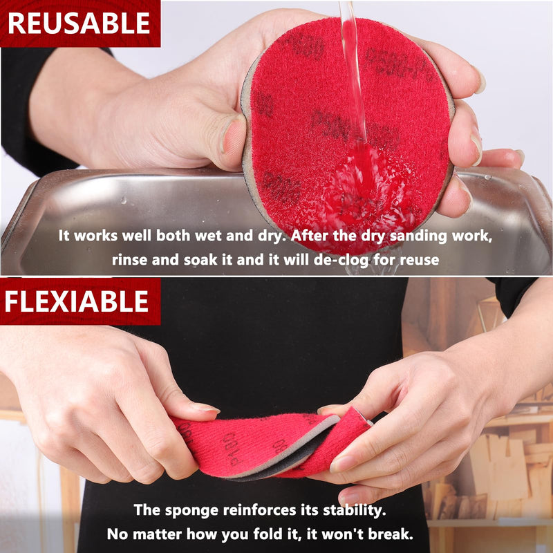 [Australia - AusPower] - Shineboc Sanding Sponges, Pack of 20, Soft, Flexible Wet/Dry Sandpaper, 180-3000 Grit Hand Sanding Blocks, Sanding Pads for Wood, Drywall, Metal, Paint, Car Body Repair 75MMSS MixGrit 