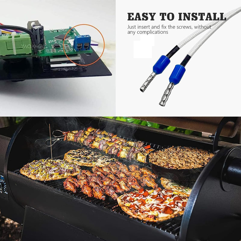 [Australia - AusPower] - RTD Temperature Probe Sensor Replacement for Traeger Wood Pellet Grills & Digital Thermostats - Compatible with Pellet Grill Oven Accessories 