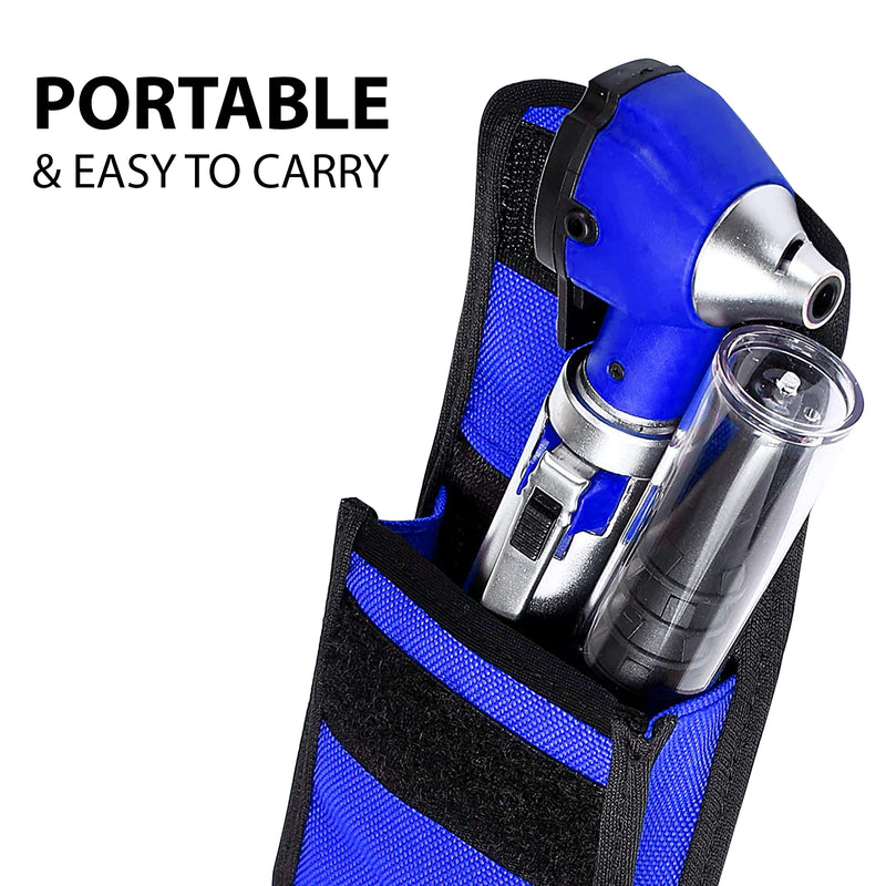[Australia - AusPower] - SURGICAL ONLINE Fiber Optic Mini Otoscope Rainbow Many Colors - Pocket Otoscope with Case ENT Diagnostic Set w/Extra Bulb Included (Blue) 
