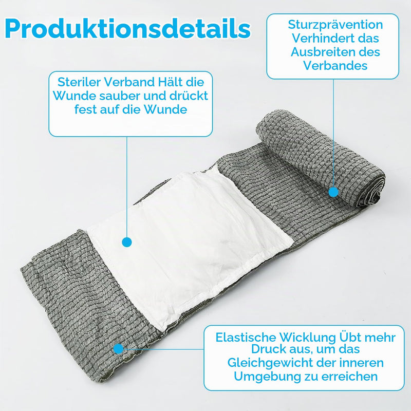 6 Inch Tourniquet Bandage Set, 3.8 x 95 cm Tourniquet Tactical, Emergency Tourniquet, Israeli Tactical Tourniquet, Emergency First Aid Bandage for Hiking, Mountaineering, Sports, Camping, Climbing 15 cm