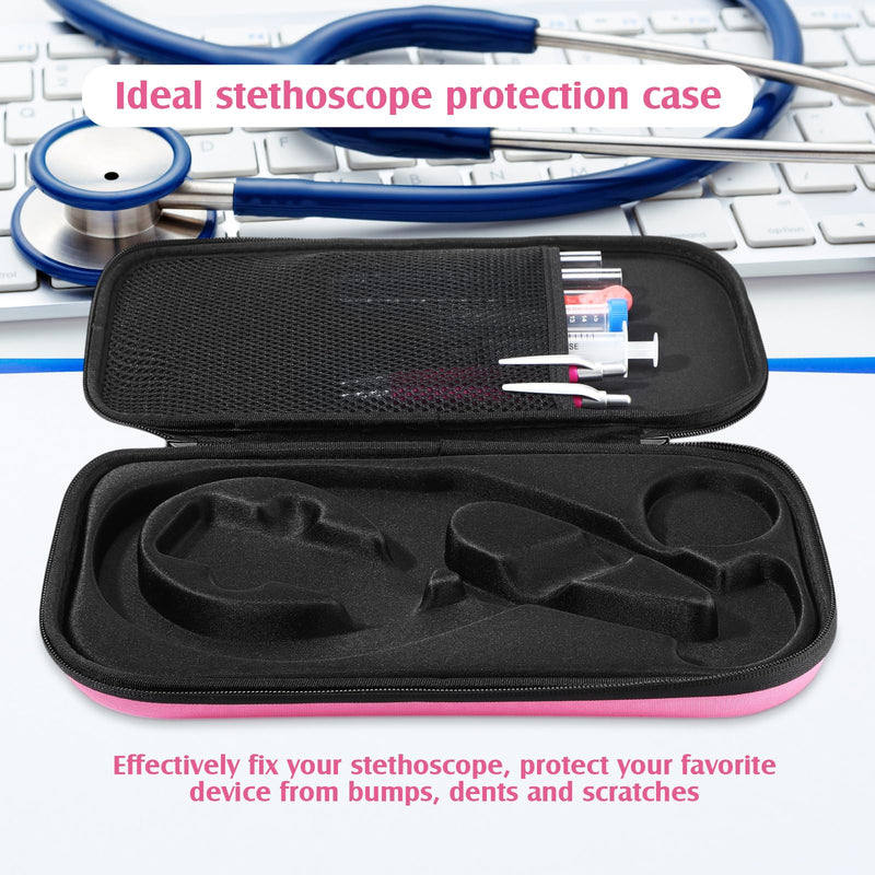 [Australia - AusPower] - 1 Pack Digital Stethoscope Case, 13.19 x 7.48 x 1.77 Inches Large Carrying Case Compatible with Digital or Cardiology Stethoscope(Raspberry) Raspberry 