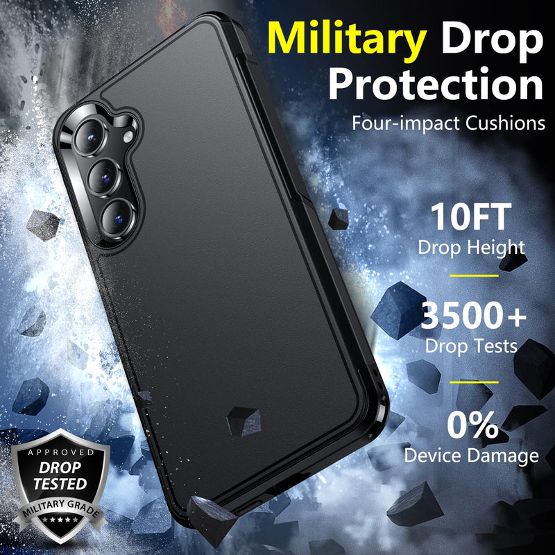 [Australia - AusPower] - SPIDERCASE Designed for Samsung Galaxy S24 Plus Case, [10 FT Military Grade Drop Protection] Heavy Duty Shockproof Phone Case for Galaxy S24 Plus, Black S24 Plus 6.7'' 