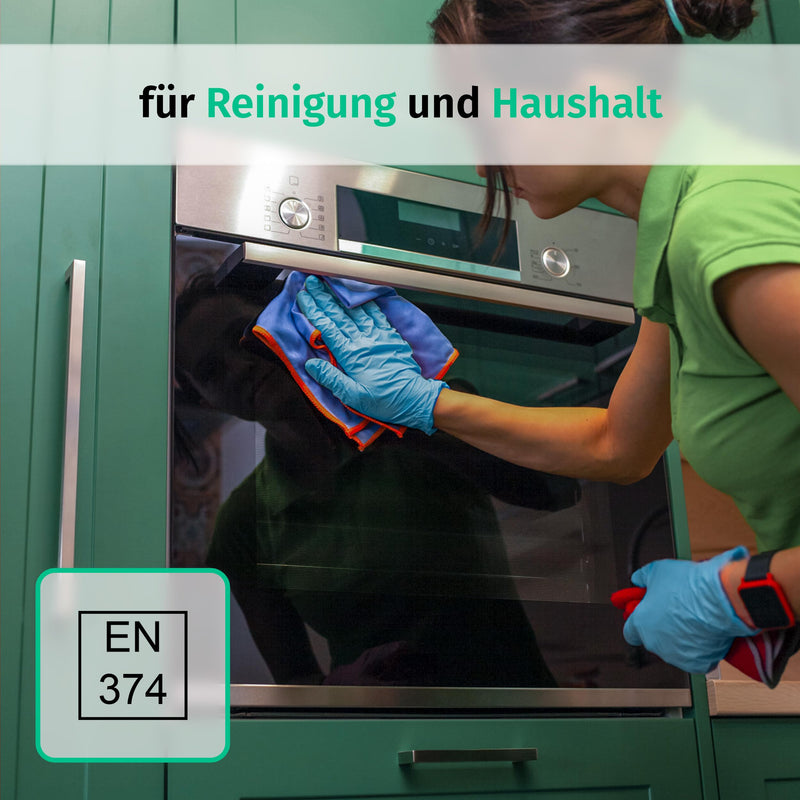 Nitrile Gloves Box of 200 Disposable Examination Gloves (S, Nitrile Blue), Powder-Free, Non-Sterile, Latex-Free, Blue Sma | Puderfreie Einmalhandschuhe für Tattoo, Werkstatt, Küche, Reinigung und Haushalt; vielseitig für Gewerbe und Alltag