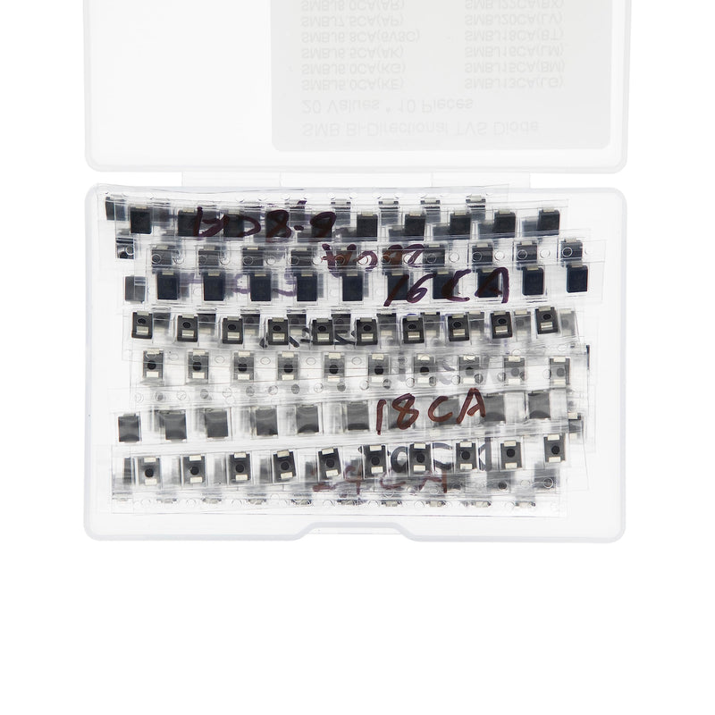 [Australia - AusPower] - 20 Values * 10 Pieces SMB 600W TVS Bi-Directional Surface Mount ESD Protection Diodes Kit 