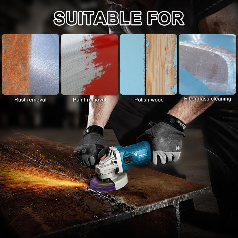 [Australia - AusPower] - Vantego10-Pack Paint Stripping Discs 4-1/2" Purple Grinding Wheels for Angle Grinder, Perfect for Rust, Paint, and Grime Removal, Metal and Wood Surface Stripping 4-1/2 in - 10 pk 