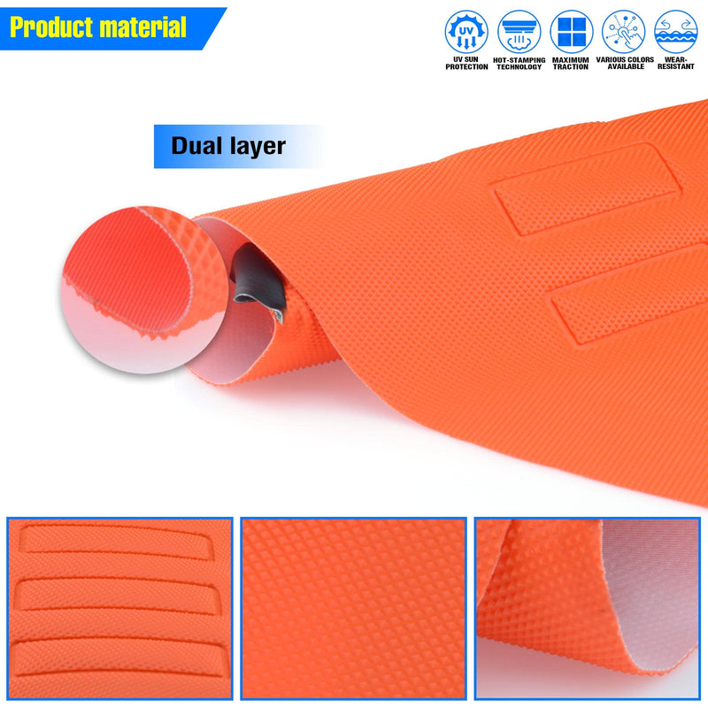 Universal Gripper Soft Seat Cover Diamond Texture for Motobike Dirt Motorcycle MX Cross Enduro Orange